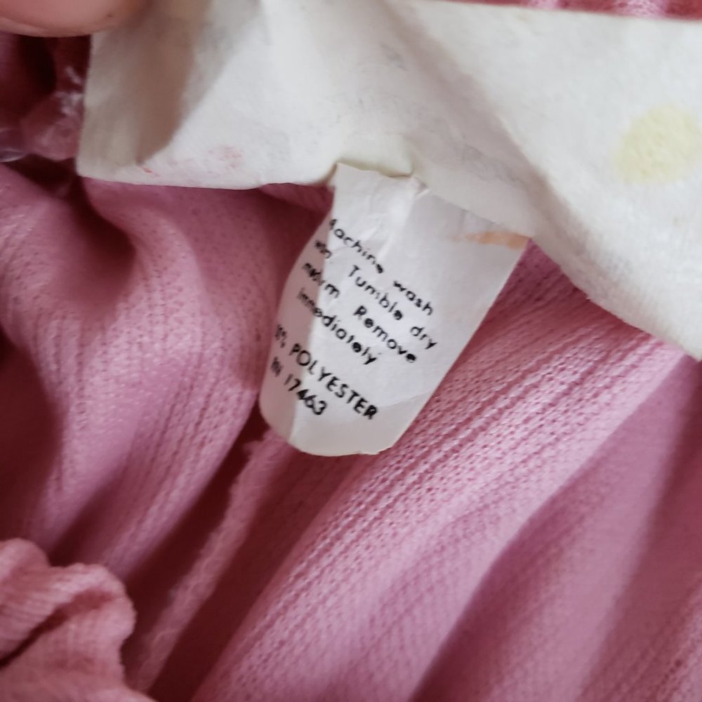 Vintage 70s pastel pink polyester pleated / accordion skirt - Picture 4 of 5